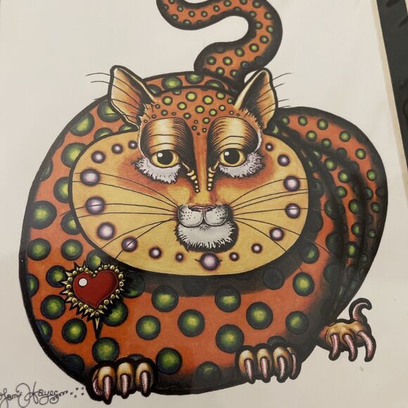 Olive Kitty Print Jamie Hayes New Orleans Cat Art Signed Matted - Picture 3 of 7